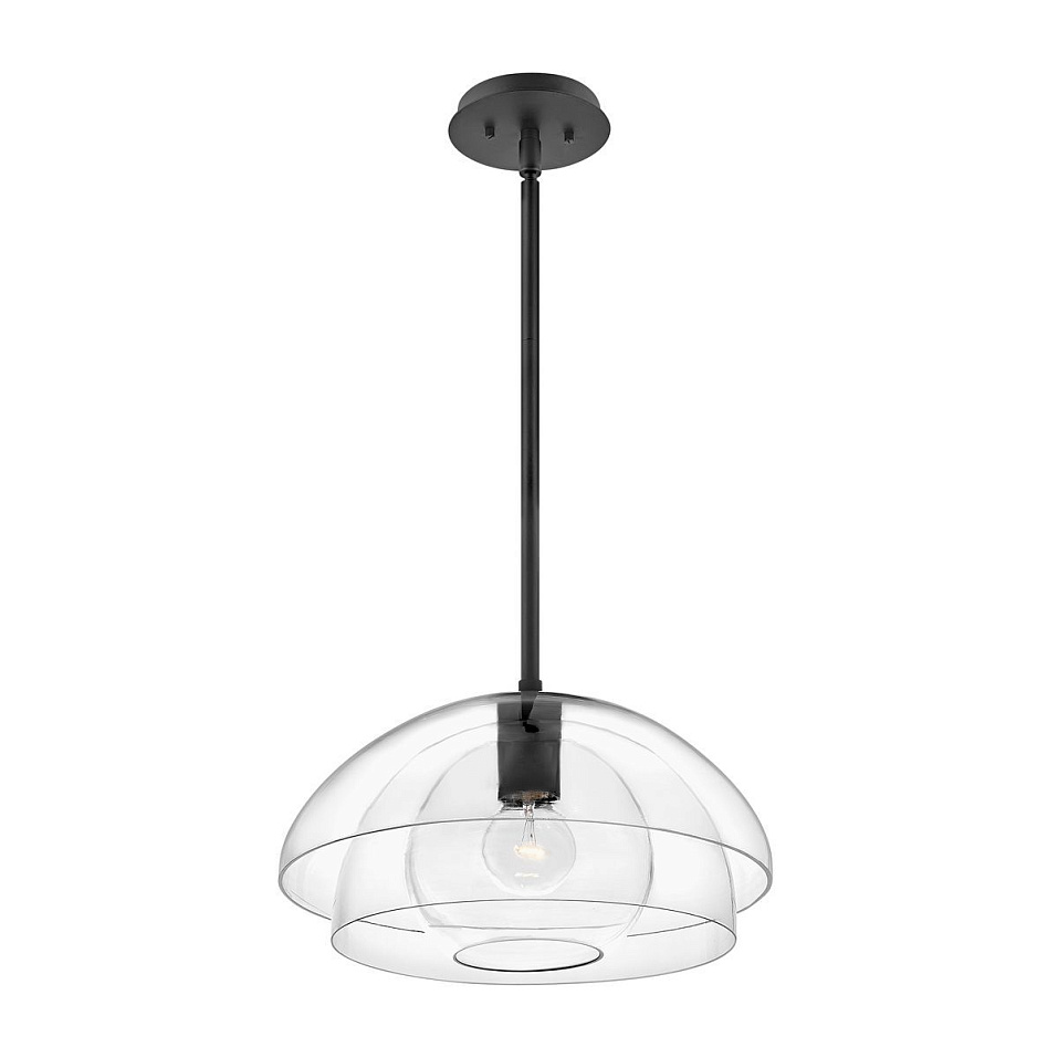 QN-LOTUS-P-BLK LOTUS черный/прозрачный// подвесной E27 1х60  х   