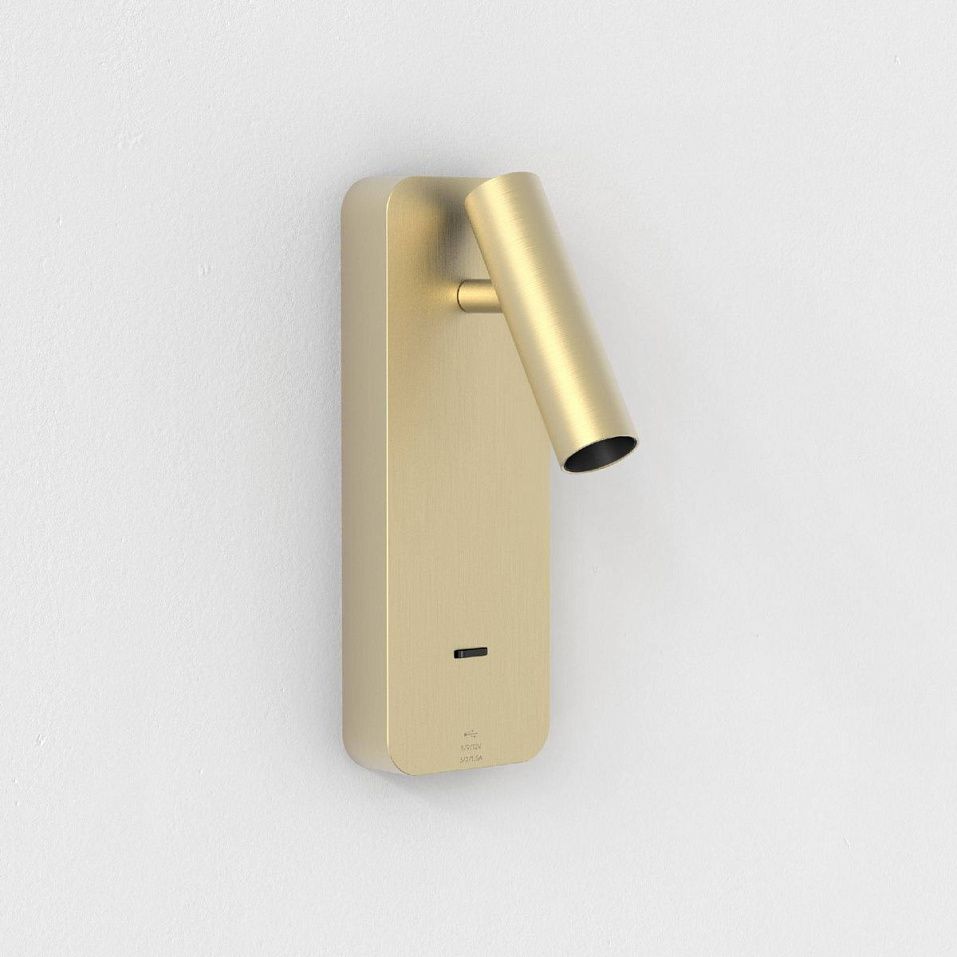 1058247 Enna Surface USB A+C matt gold/matt gold//прозрачный настенный LED 1х3.6  х   