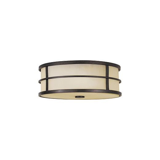 FE-FUSION-F FUSION Grecian Bronze/Amber Ribbed glass// потолочный E27 3х60  х  FE-FUSION-F