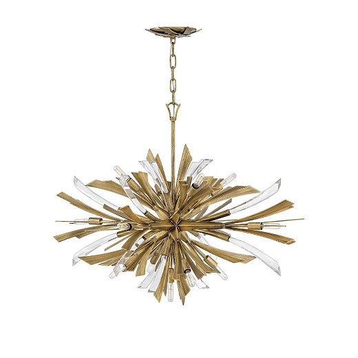 QN-VIDA-13P-W  VIDA Burnished Gold/Burnished Gold/Clear Crystal// подвесной E14 13х40  х  QN-VIDA-13P-W 