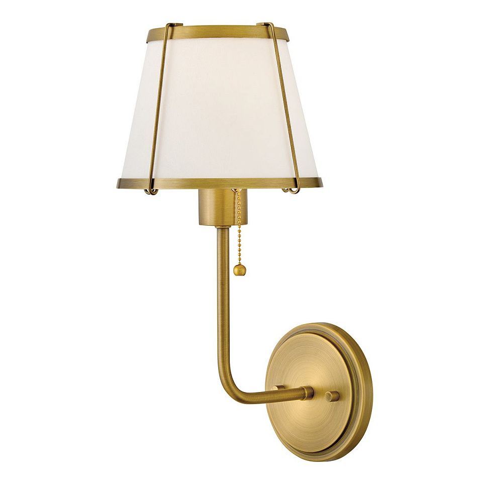 HK-CLARKE1-DBR-OW CLARKE Darkened Brass/Ivory// настенный E27 1х40  х   