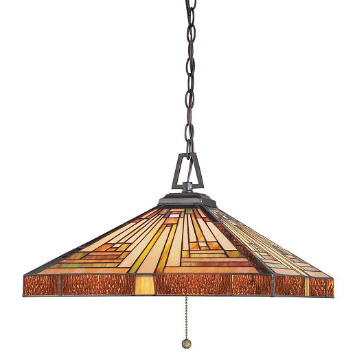 QZ-STEPHEN-3P STEPHEN Vintage Bronze/amber, bisque and earthy green// подвесной E27 3х60  х  QZ-STEPHEN-3P