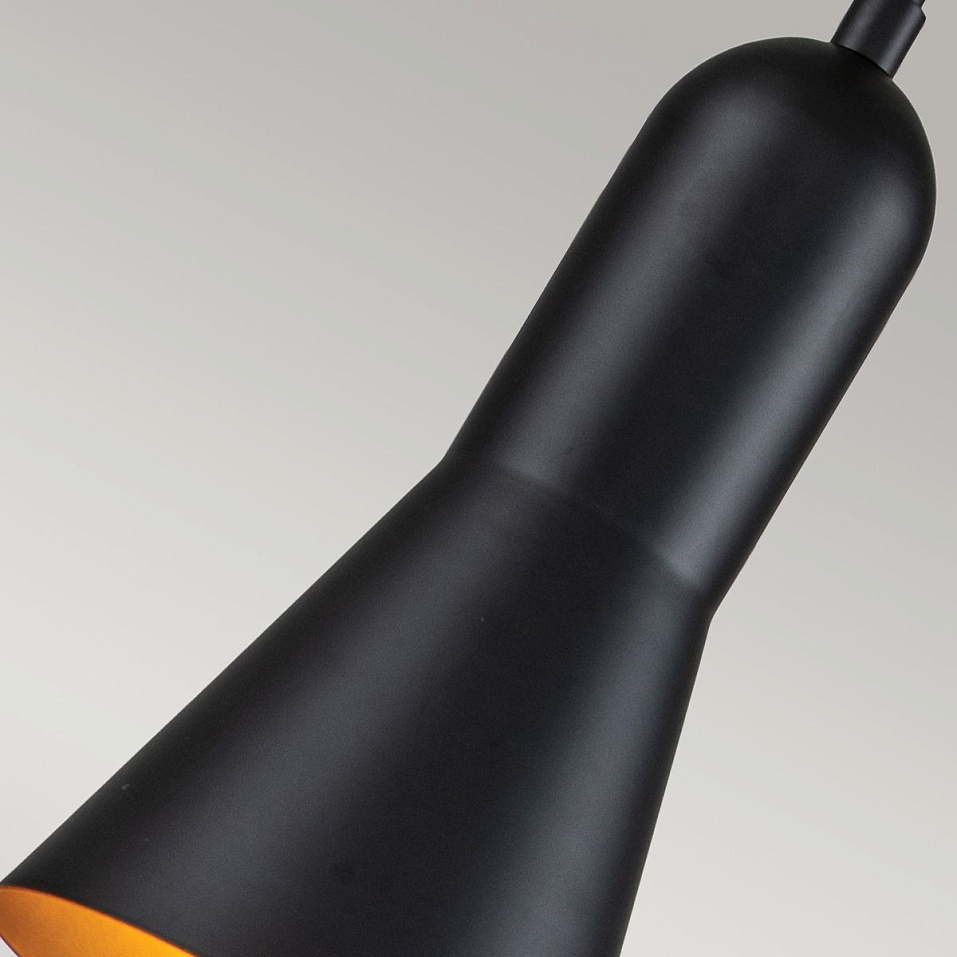 ETOILE-P-S-MB  ETOILE Matte Black and Gold Leaf /Matte Black // подвесной E27 1х60  х   