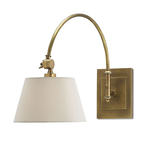 QNC-ASHBY-WB-AB ASHBY Antique Brass/Beige// настенный E27 1х60  х  QNC-ASHBY-WB-AB