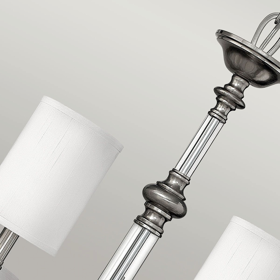 HK-SUSSEX9  SUSSEX Brushed Nickel /White// подвесной E14 9х60  х   