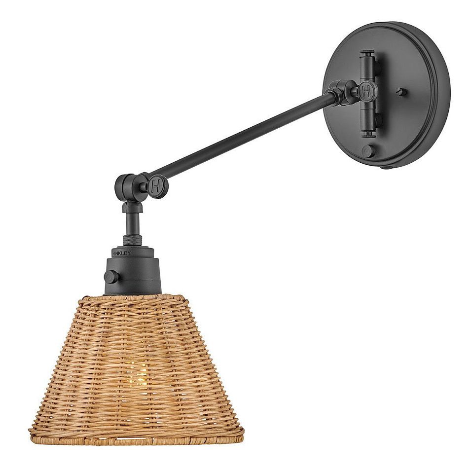 HK-ARTI-1W-BK-NR ARTI  Black/Natural // настенный E27 1х60  х   