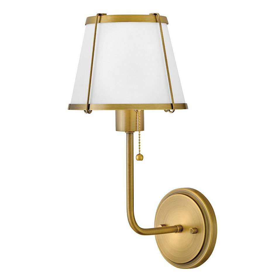 HK-CLARKE1-DBR-OW CLARKE Darkened Brass/Ivory// настенный E27 1х40  х   