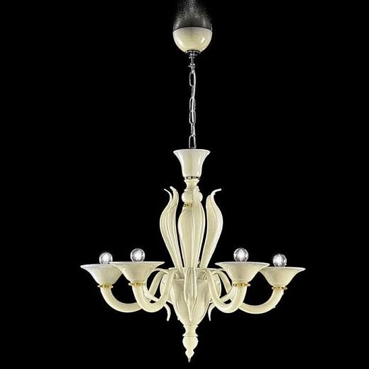 1430/6 D.AV PISANI gold/ivory// подвесной E14 6х40  х  1430/6 D.AV