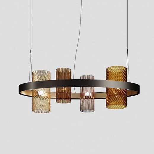 ARMONIA SP OV1 ARMONIA matt black/nickel matt/gold/multicolor// подвесной E14 4х60  х  ARMONIA SP OV1