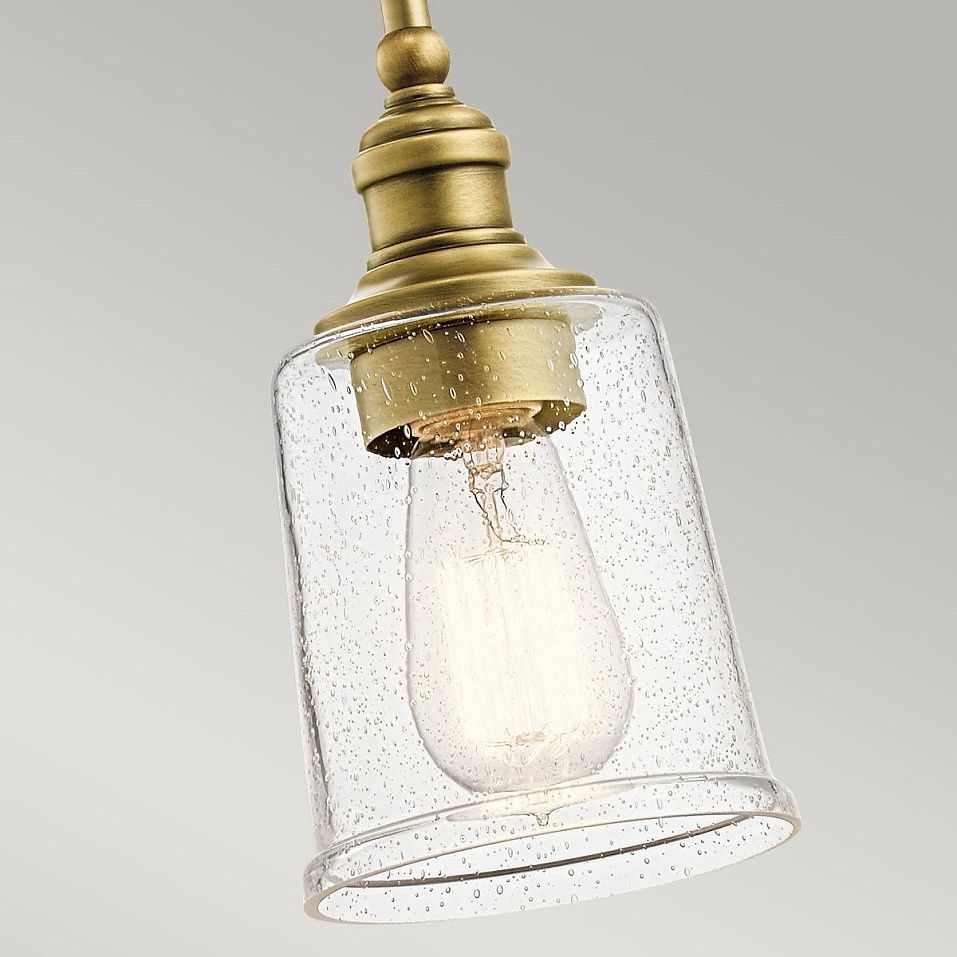 KL-WAVERLY-MP-NBR WAVERLY Natural Brass/Seeded clear// подвесной E27 1х60  х   