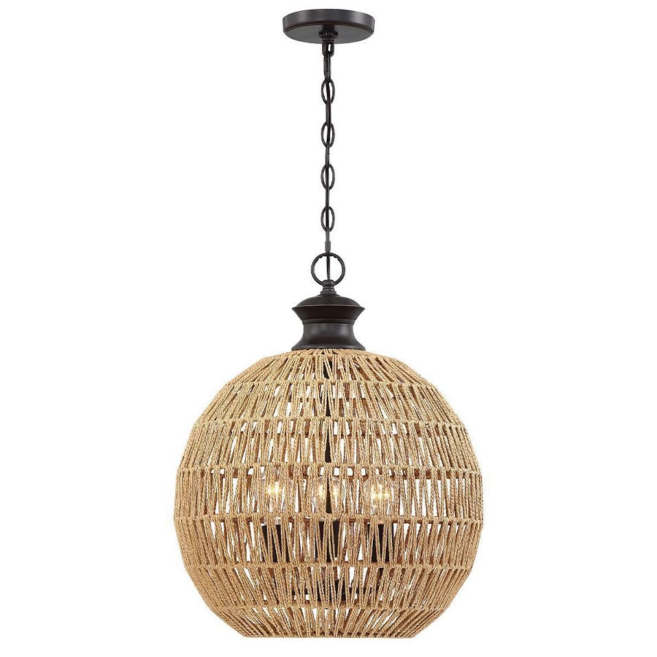 QZ-CASABLANCA-3P-PBZ CASABLANCA Palladian Bronze /Natural // подвесной E27 х60  х   
