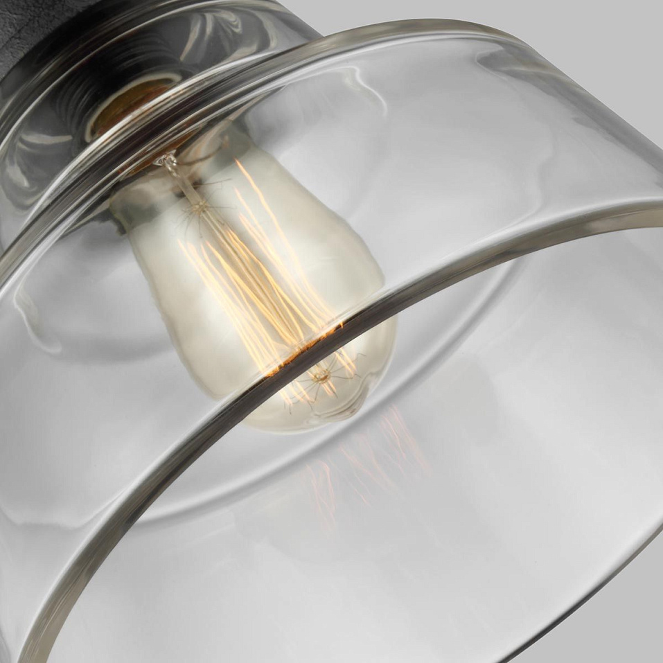 FE-BASKIN-P-A-BR BASKIN Painted Aged Brass/Dark Weathered Zinc /Clear// подвесной E27 1х60  х   