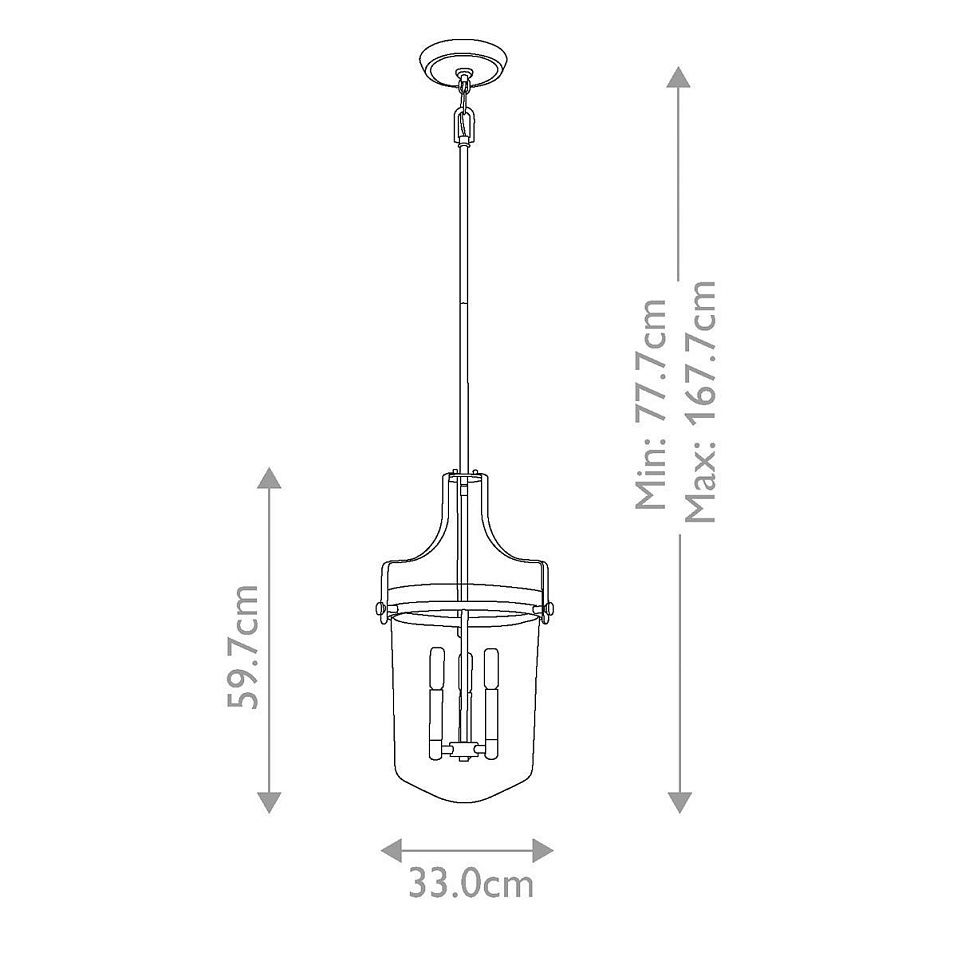 QZ-PENN-STATION-M-BN PENN STATION Brushed Nickel/Clear// подвесной E14 3х40  х   