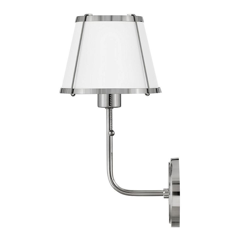 HK-CLARKE1-PN-WH CLARKE Polished Nickel /White// настенный E27 1х40  х   