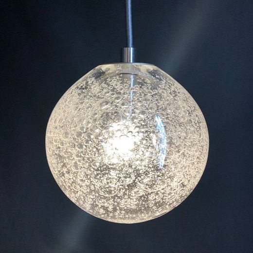 BALL Bubbles BALL сатинировнная сталь,низкий цилиндр/прозрачный шнур// подвесной G9 LED 1х7  х  BALL Bubbles