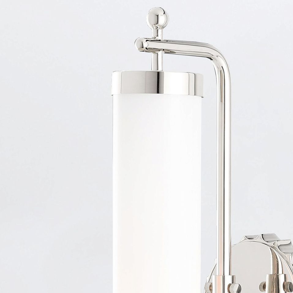 QNC-LATIMER-WB-PN  LATIMER Polished Nickel /White// настенный E27 1х60  х   