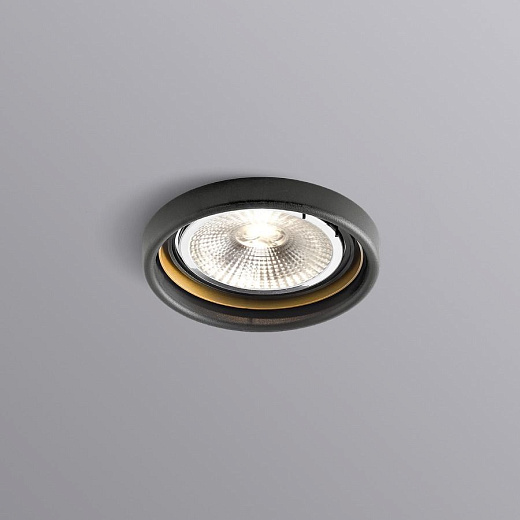 120130K0 OBOQ ROUND black/gold/// встраиваемый G53 1х75  х  120130K0