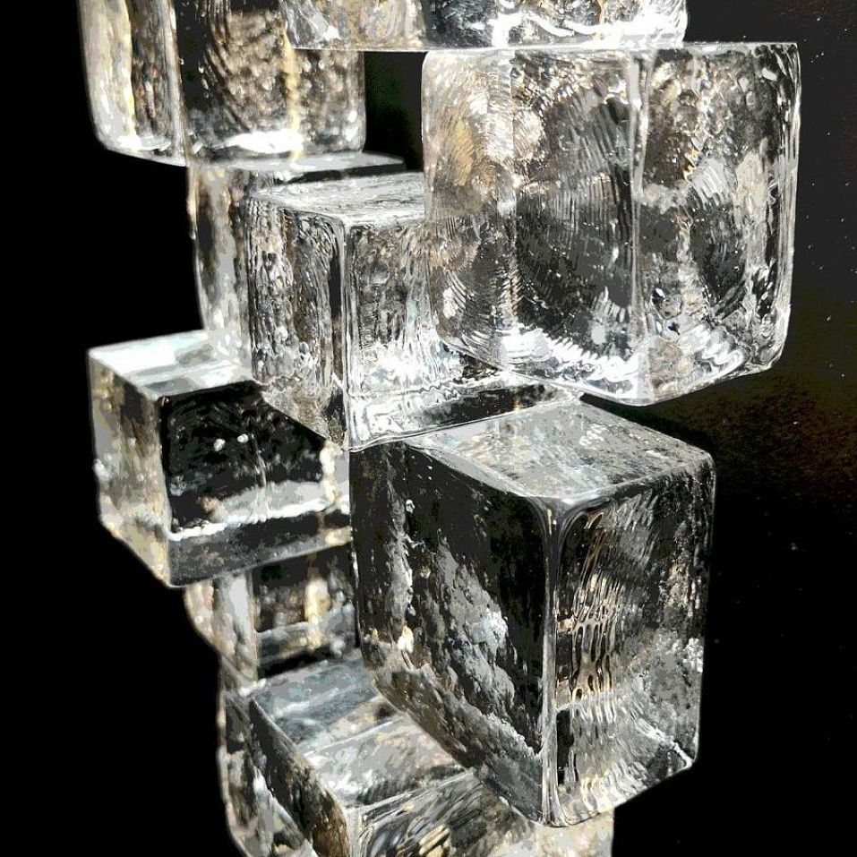 ICE CUBES Wall Lamp ICE CUBE сатинированная латунь/прозрачный// настенный LED 2х5  х   