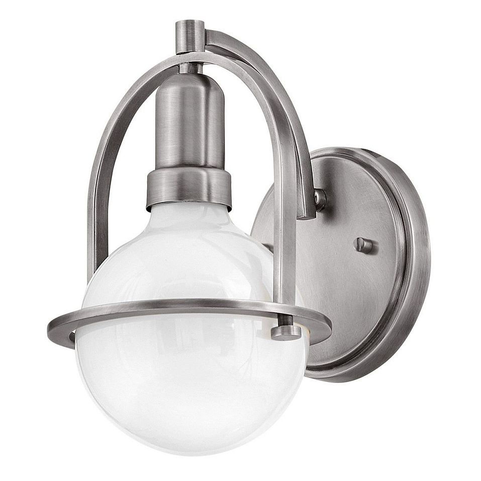 QN-SOMERSET1-BN SOMERSET Brushed Nickel/Opal// настенный E27 1х60  х   