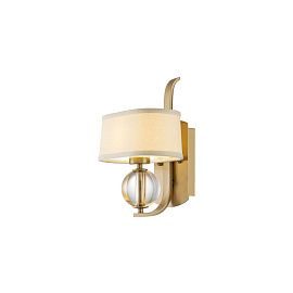 QZ-GOTHAM1-BB GOTHAM матовая латунь/белый//матовый настенный G9 LED 1х40  х  QZ-GOTHAM1-BB