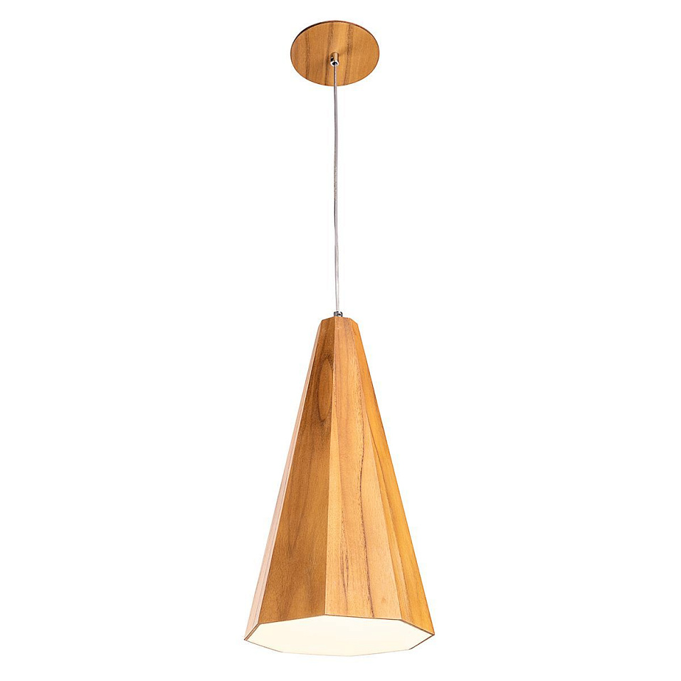 QN-ANGULAR-P-S-TEAK ANGULAR Teak Veneer /Nickel Plated Aluminium/Teak Veneer// подвесной E27 1х40  х   