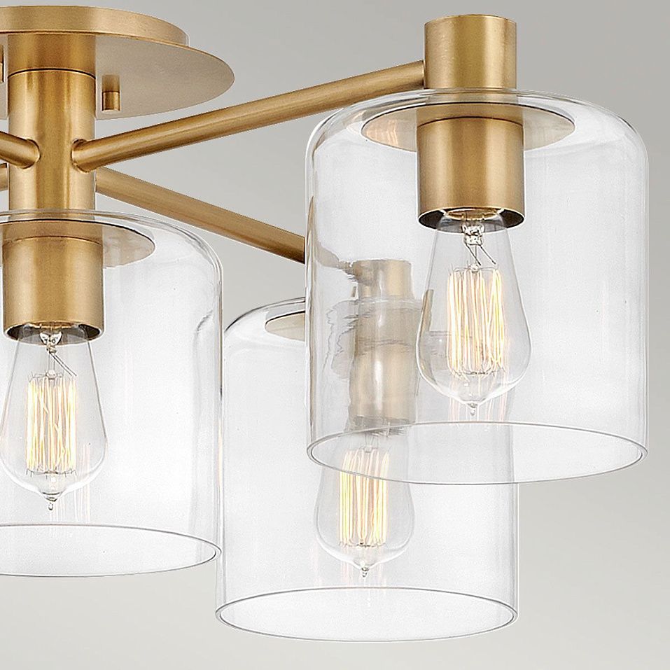 QN-AXEL5-HB ALEX Heritage Brass /Clear// потолочный E27 5х60  х   