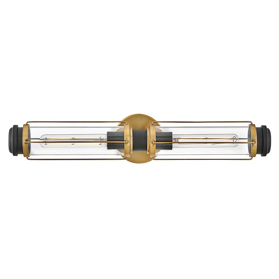 HK-MASTHEAD2-HBBK MASTHEAD Heritage Brass & Black /Clear// настенный E27 2х40  х   