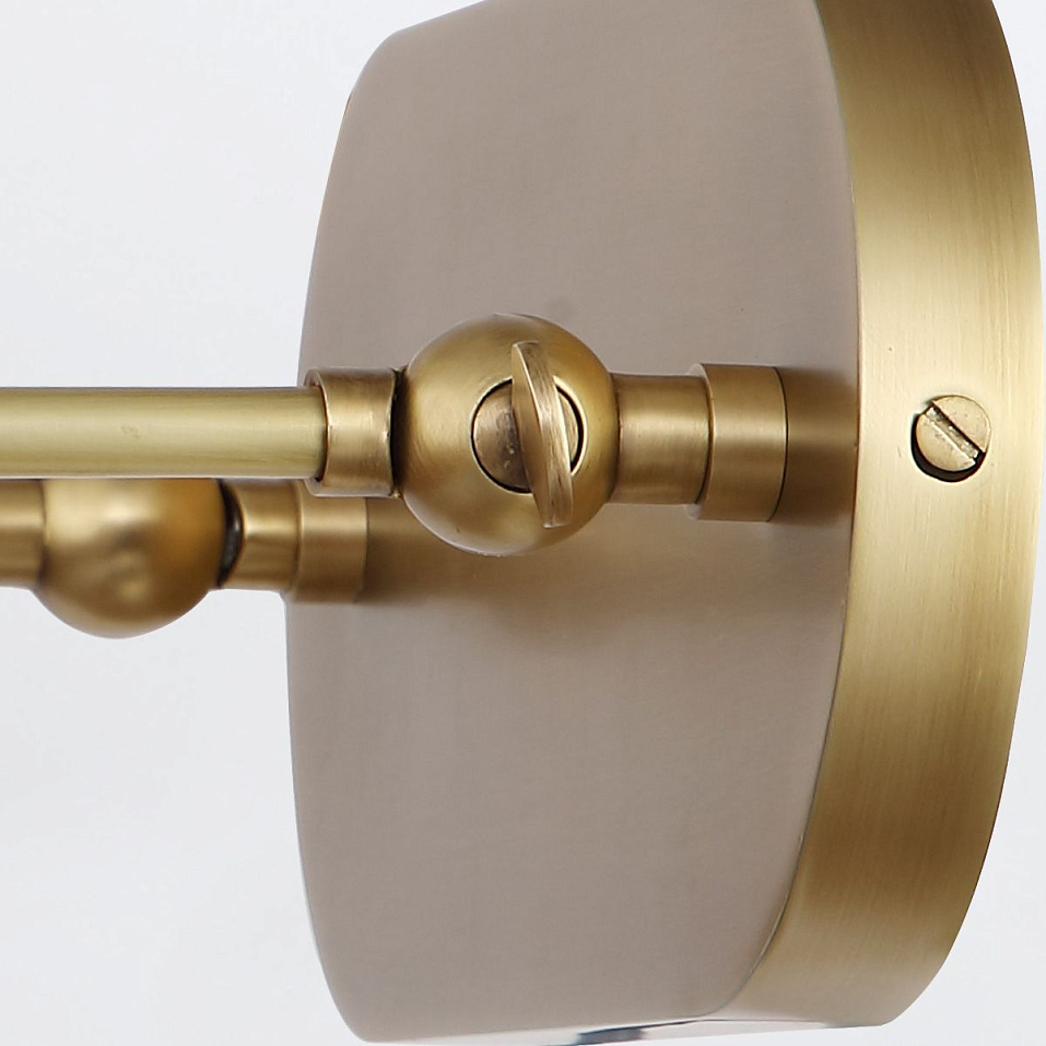 QN-VALISE-PL-M-VBS-CL  VALISE Vintage Brass/Cognac Leather ///Frosted подсветка для картин LED 1х18.   