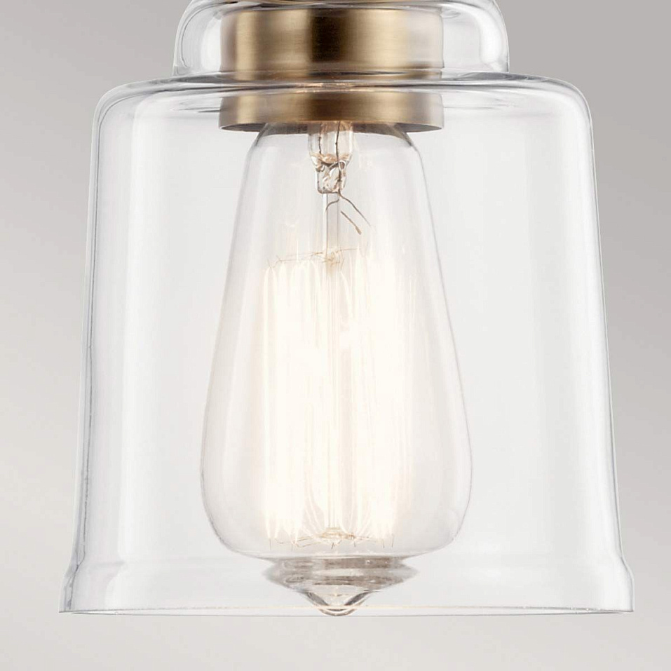 KL-AIVIAN-P-WBR AIVIAN  Weathered Brass/Clear// подвесной E27 1х60  х   
