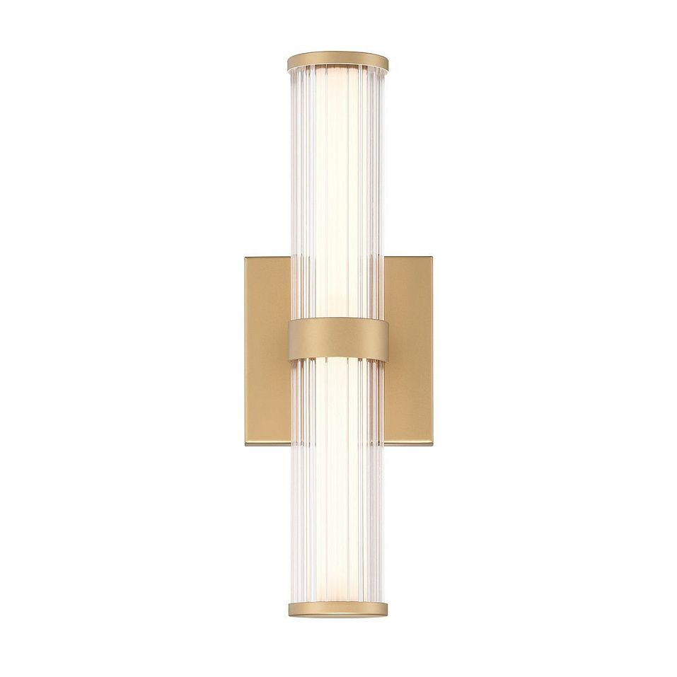 QN-FAYTON-S-BG FAYTON Brushed Gold/Clear// настенный LED 1х14  х   