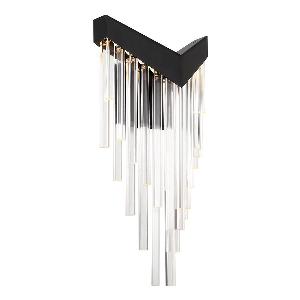 QN-VIVIEN-1W-BK VIVIEN Matte Black/Clear// настенный LED 1х12  х   
