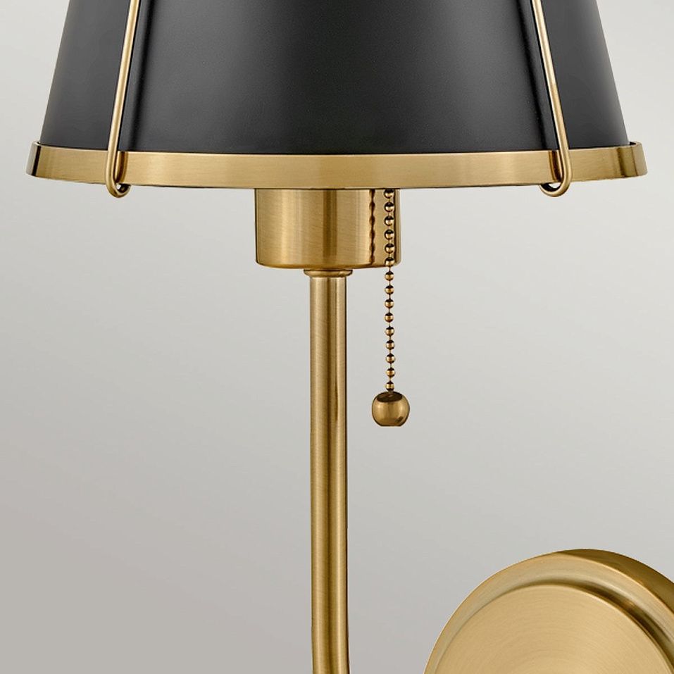 HK-CLARKE1-BR-BK CLARKE Warm Brass/Black // настенный E27 1х40  х   