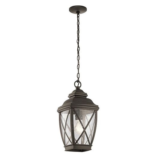 KL-TANGIER8-M TANGIER Olde Bronze /Seeded Glass // подвесной E27 1х60  х  KL-TANGIER8-M