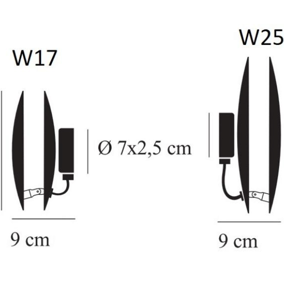 LW175 LEDERAM white/gold leaf/white// настенный LED 1х17  х   