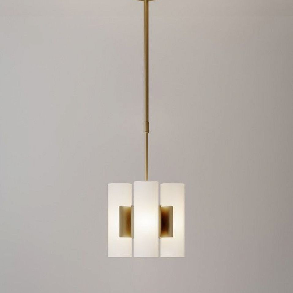 022S1M11W.CE Unique Suspension Light Burnished Brass /White // подвесной E14 LED 4х6  х   