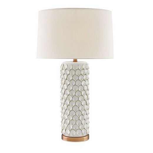 QNC-CALLA-LILY-TL-WH  Cream / Antique Brass/Beige// настольный E27 1х100  х  QNC-CALLA-LILY-TL-WH