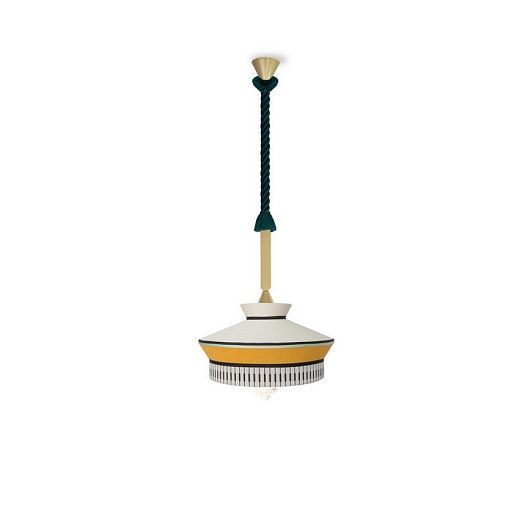 ACAM.002164_1 CALYPSO Matt gold lacquered/Green/Yellow// подвесной E27 1х12  х  ACAM.002164_1