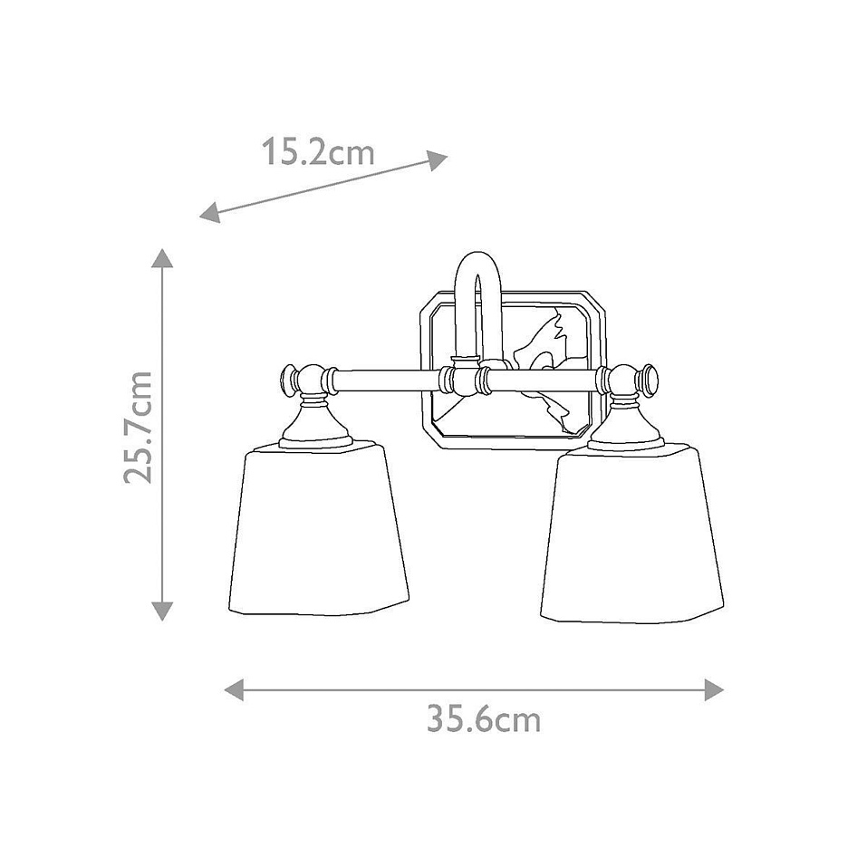 FE-CONCORD2-BATH CONCORD Polished Chrome/Etched Glass// настенный G9 LED 2х3  х   