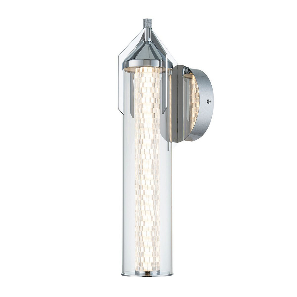 QN-ESPADA-1W-PC ESTRADA Polished Chrome/Clear//прозрачный настенный LED 1х18  х   
