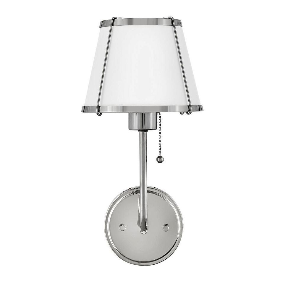 HK-CLARKE1-PN-WH CLARKE Polished Nickel /White// настенный E27 1х40  х   