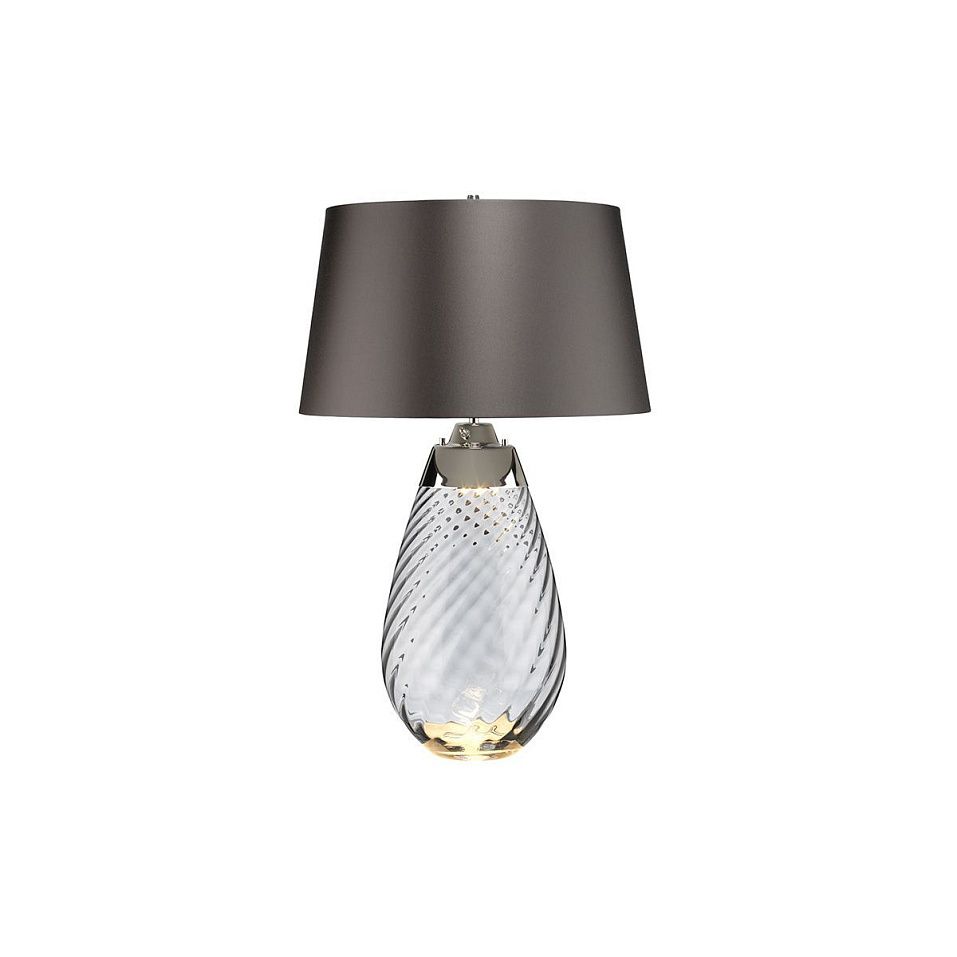 LENA-TL-L-SMOKE LENA дымчатый/никель/темно-серый// настольный E27 1х60 GU10LED 1х7   