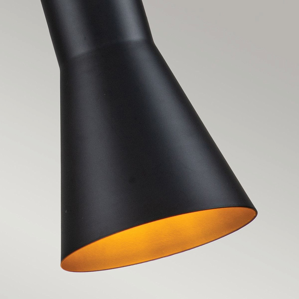 ETOILE-P-S-MB  ETOILE Matte Black and Gold Leaf /Matte Black // подвесной E27 1х60  х   