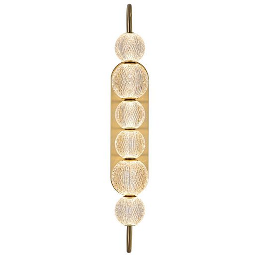 QN-MARNI-6WB-NBR MARNI Natural Brass/Clear Carved// настенный LED 1х24  х  QN-MARNI-6WB-NBR
