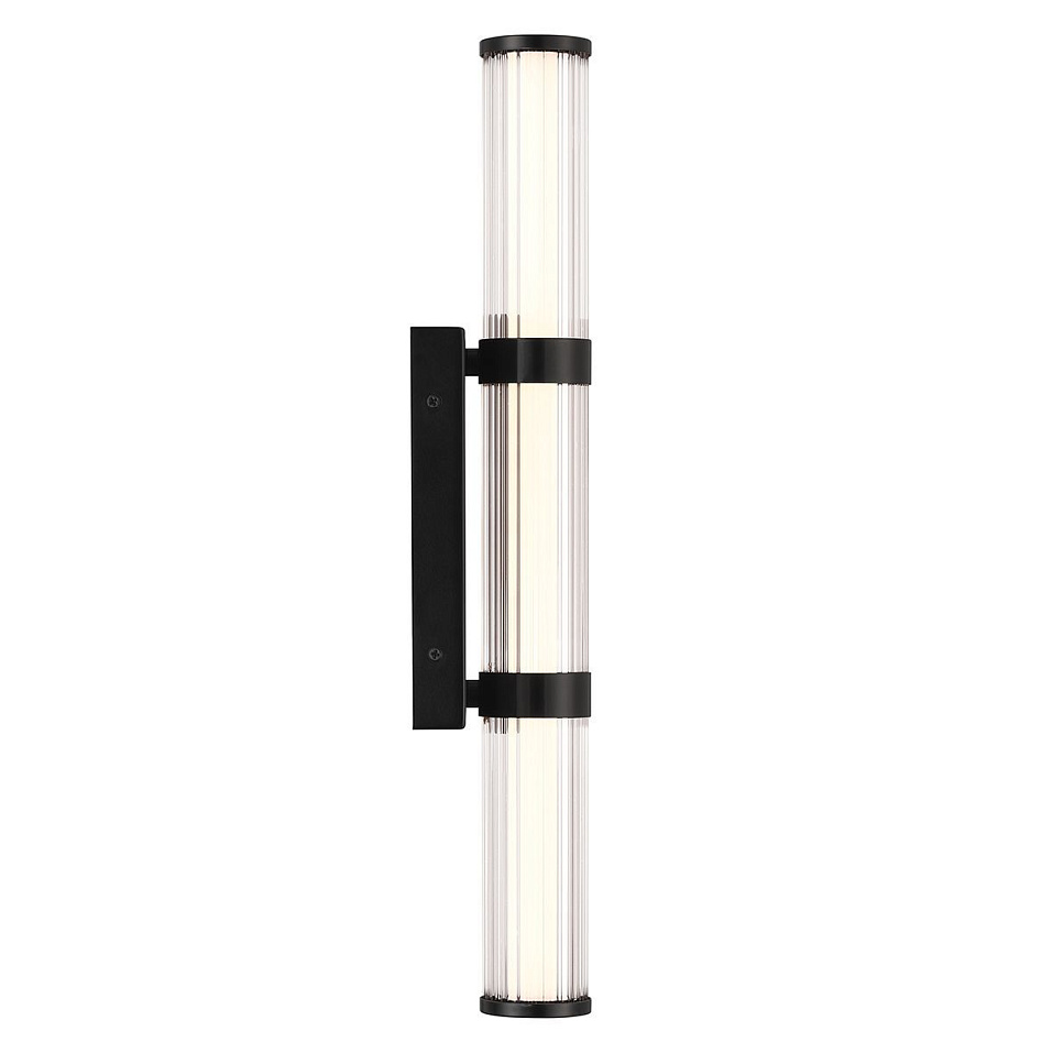 QN-FAYTON-M-BK FAYTON Matte Black/Clear// настенный LED 1х21,6  х   