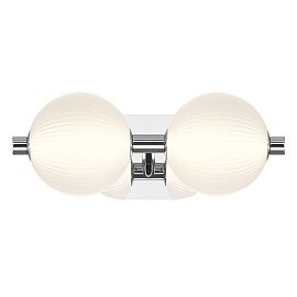 QN-PALMAS-2W-PN PALMAS Polished Nickel/Frosted White// настенный LED 1х18  х  QN-PALMAS-2W-PN