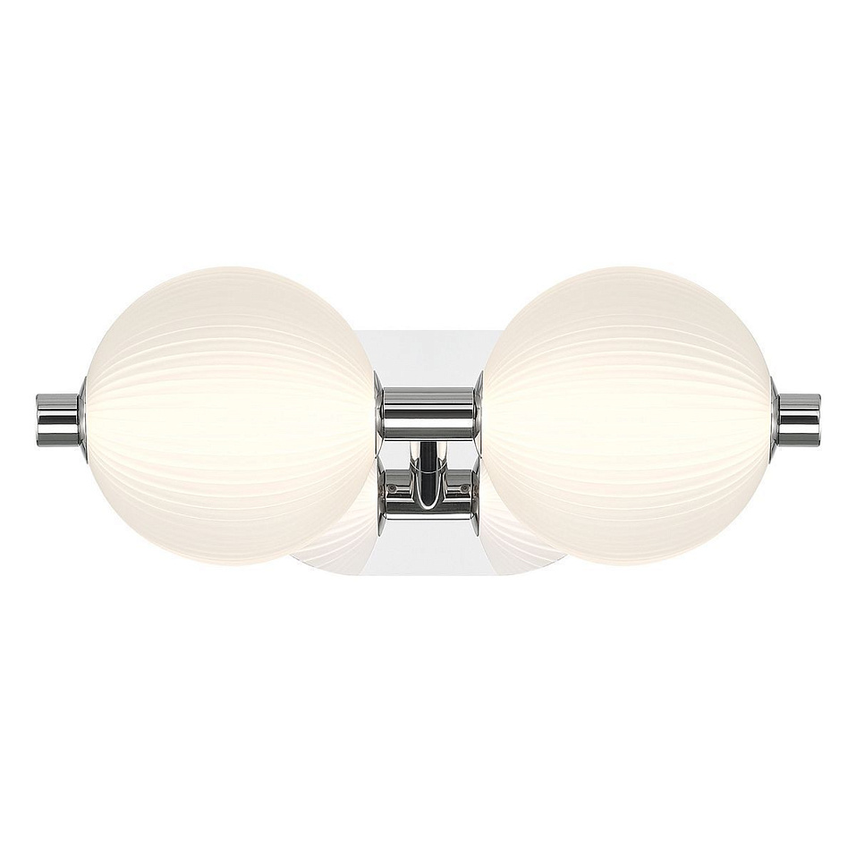 QN-PALMAS-2W-PN PALMAS Polished Nickel/Frosted White// настенный LED 1х18  х   