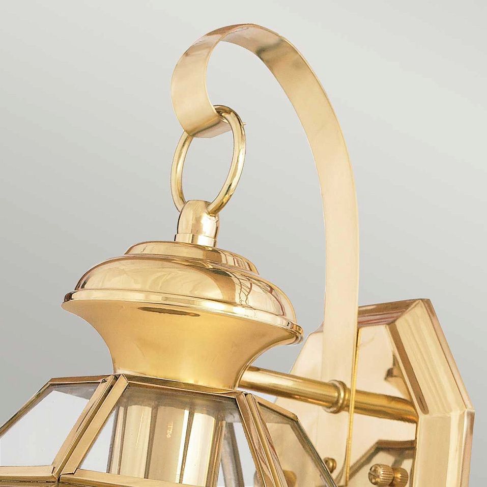 QZ-NEWBURY2-S-PB NEWBURY Lacquered Polished Brass /Clear// настенный E27 1х60  х   