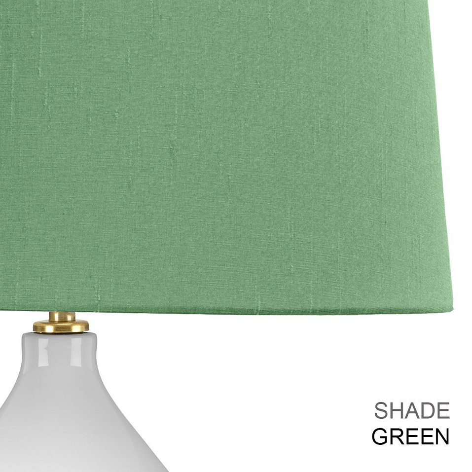 ISLA-AB-TL-GREEN ISLA Aged Brass, White/Okra Green// настольный E27 1х60  х   