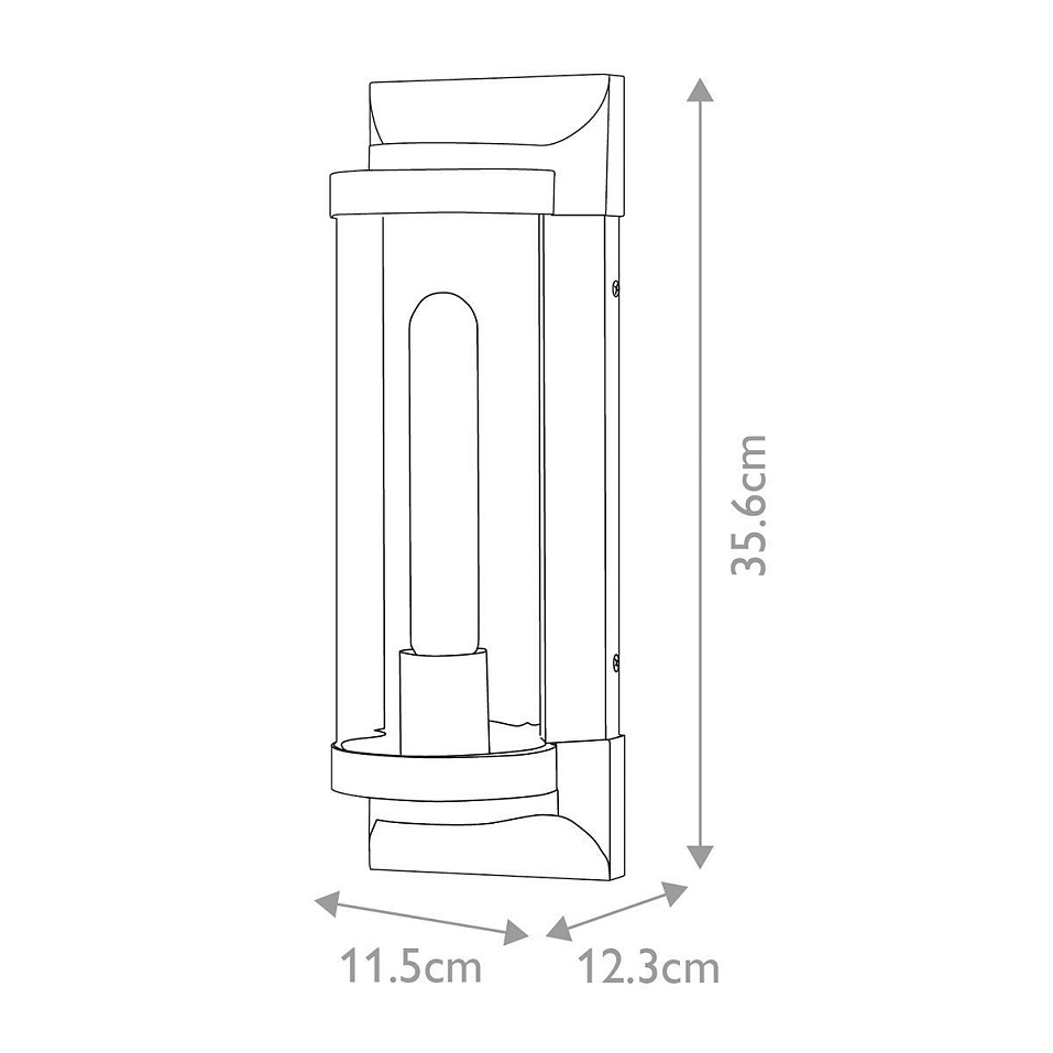 QN-PEARSON-M-TK PEARSON Textured Black/Clear// настенный E27 1х60  х   