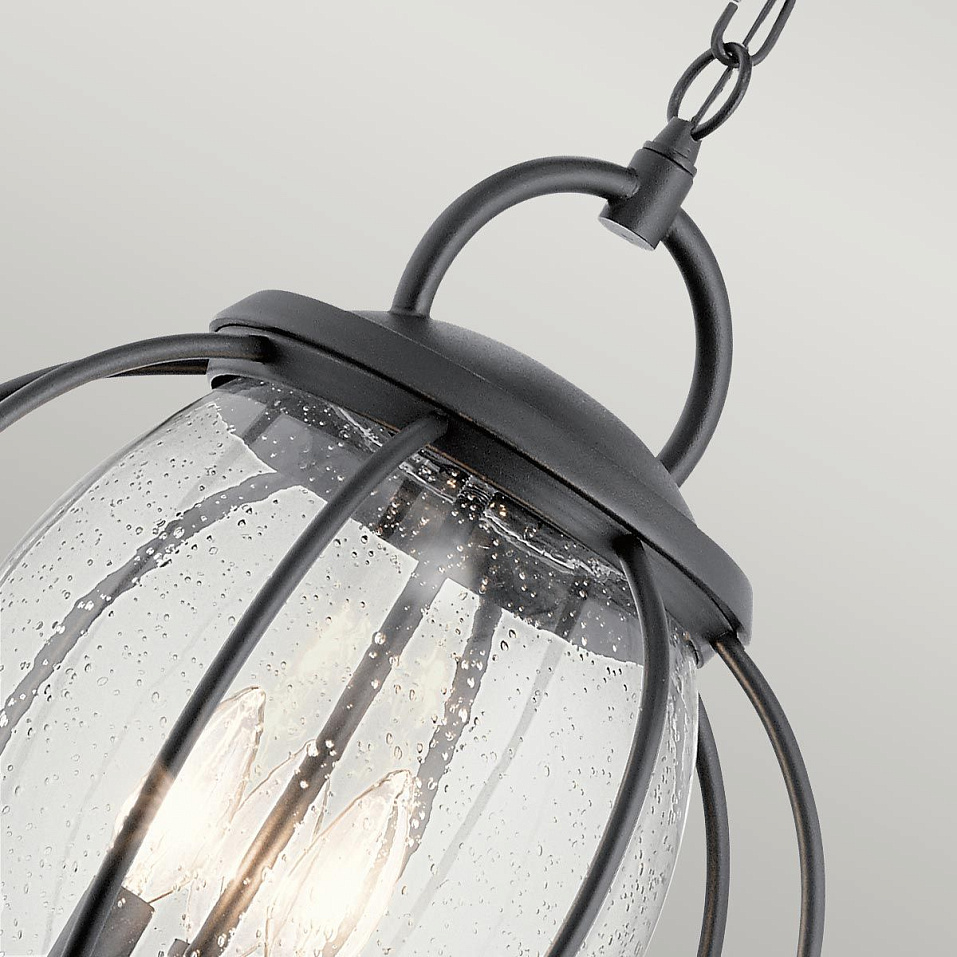 KL-VANDALIA8-L VANDALIA Textured Black /Seeded Clear// подвесной E14 3х40  х   